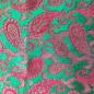 Preview: PINK GREEN PAISLEY Seidenjacquard aus Vietnam